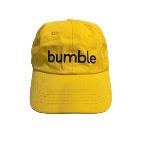 Bumble "Always Make the First Move" Dating Website Yellow Baseball Cap Hat UPF